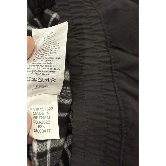 Eddie Bauer Women's Sz 8 Black Drawstring Fleece Lined Hiking Pant Zip Pockets - Picture 10 of 10